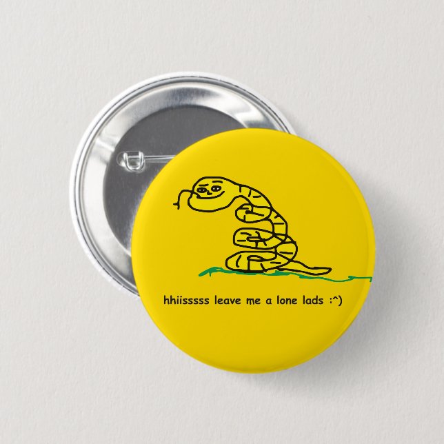 Han lämnar mig ett parodminne i Gadsden flagga Knapp (Framsida & baksida)