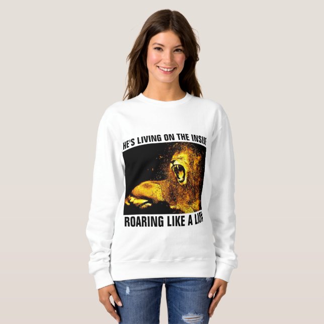 HAN LEVER PÅ INSIDROP SOM ETT LEJONT T-SHIRTS (Hel framsida)