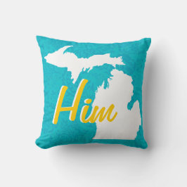 Han Michigan-staten eller någon annan Färg-fyllnin Kudde