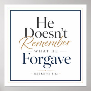 Han minns inte vad han förlät Hebreerbrev 8:12 Poster