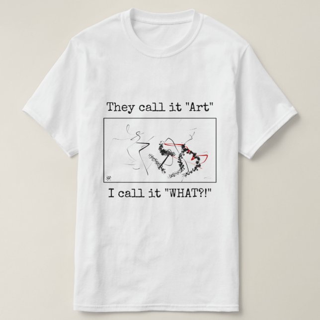 Hån mot abstrakt konst tee shirt (Design framsida)