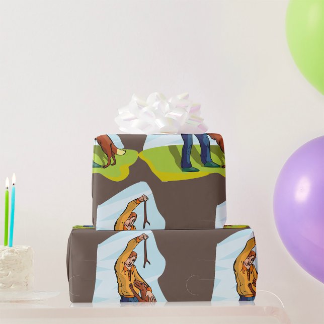 Han och hans Hund är Pappra Presentpapper (Skapare uppladdad)