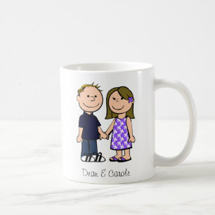 Han och hon kaffemugg
