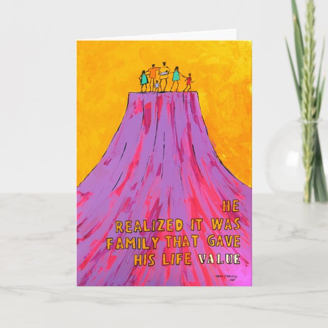 Han realiserade att det var familjen som gav hans kort (Framsida)