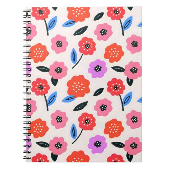 Han ritar blommönster anteckningsbok (Framsidan)
