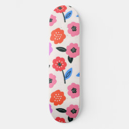 Han ritar blommönster mini skateboard bräda 18,5 cm