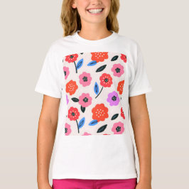 Han ritar blommönster t shirt