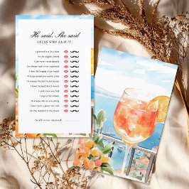 Han sa att hon sa Aperol Spritz Möhippa Game