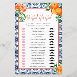 Han sa att hon sa Aperol Spritz Möhippa Game