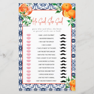 Han sa att hon sa Aperol Spritz Möhippa Game