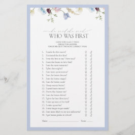 Han sa att hon sa att Dusty Blue Wildblomma Shower