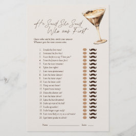 Han sa att hon sa att Espresso Martini Möhippa Gam