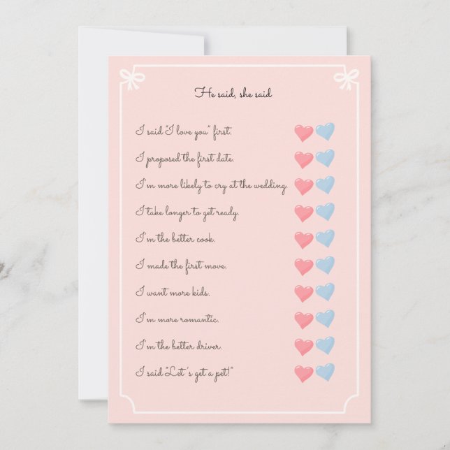 Han sa att hon sa att hon sa att det var ett spel inbjudningar (Framsida)