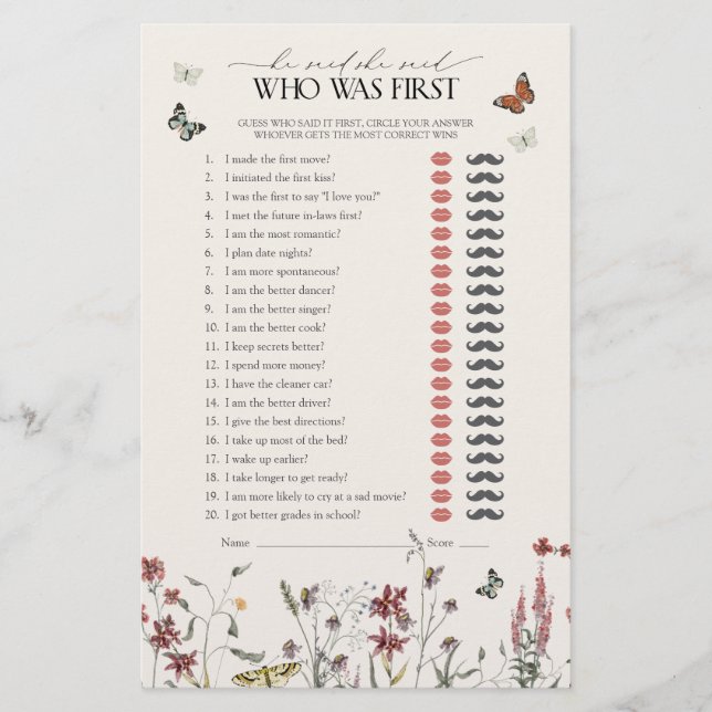 Han sa att hon sa att hon sa att Wildblomma Butter (Framsida)