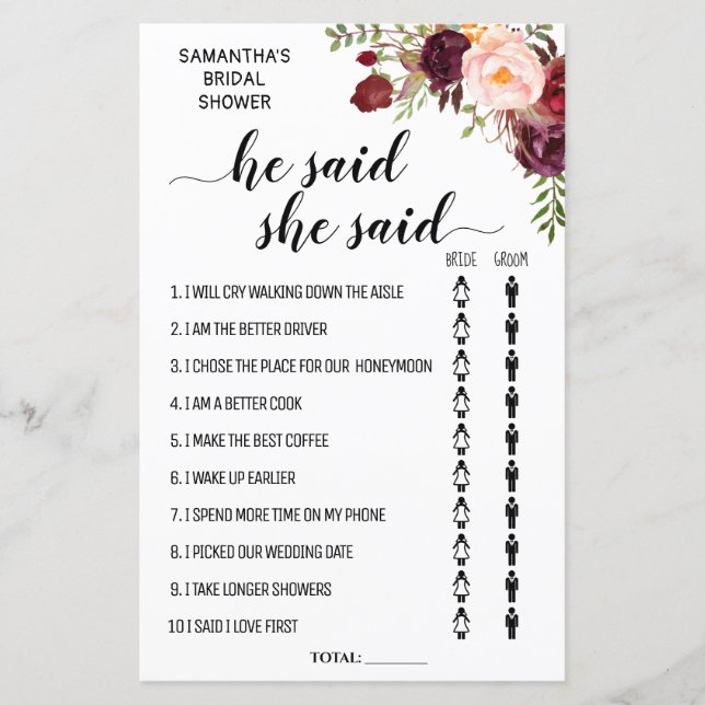 Han sa att hon sa att möhippa, tvåsidigt spel (Framsida)