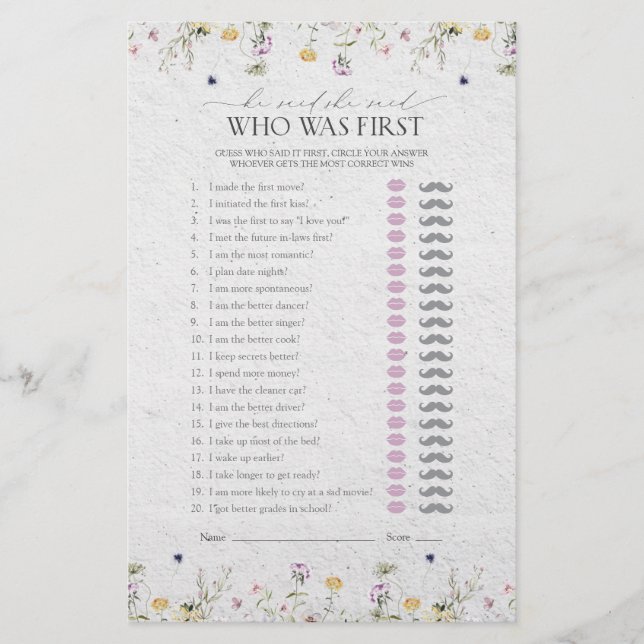 Han sa att hon sa att sommarvildblommor var ett sp (Framsida)