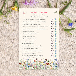 Han sa att hon sa: | Bohemian Wildblommor