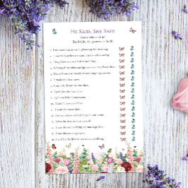 Han sa att hon sa "Butterfly Möhippa Game"