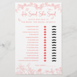 Han sa att hon sa Chinoiserie Möhippa Game