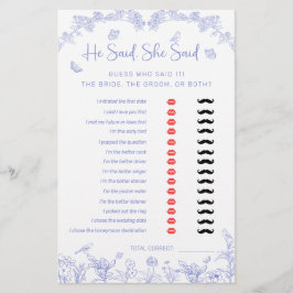 Han sa att hon sa Chinoiserie Möhippa Game