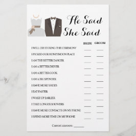 Han sa att hon sa ett par tajmkort. flygblad