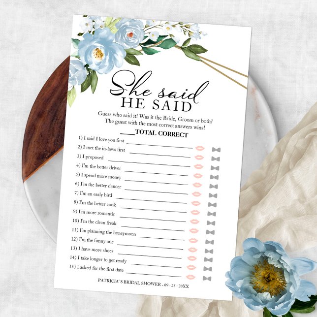 Han sa att hon sa "Game Dusty Blue Möhippa" Flygblad (Skapare uppladdad)