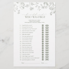 Han sa att hon sa Grönt Blommigt Möhippa Game