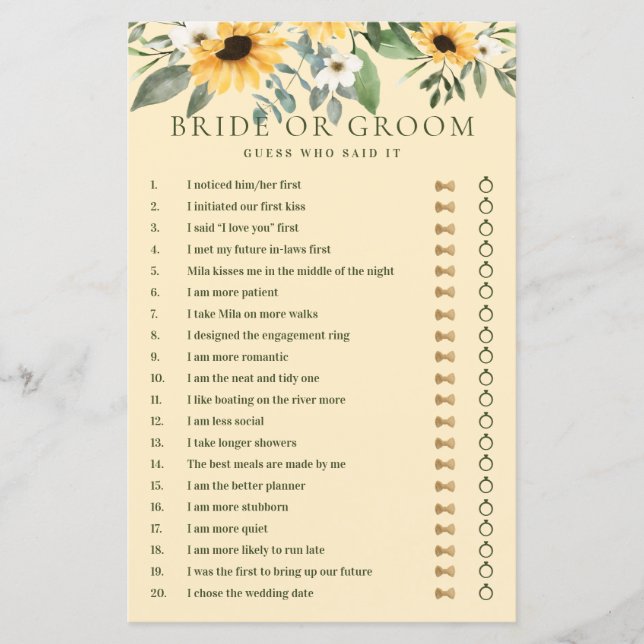 Han sa att hon sa Gult Blommigt Solrosspel (Framsida)