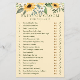 Han sa att hon sa Gult Blommigt Solrosspel