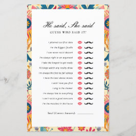 Han sa att hon sa mexikansk blomsterbröllopsdusch