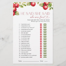 Han sa att hon sa "Modern Apple Möhippa Game"