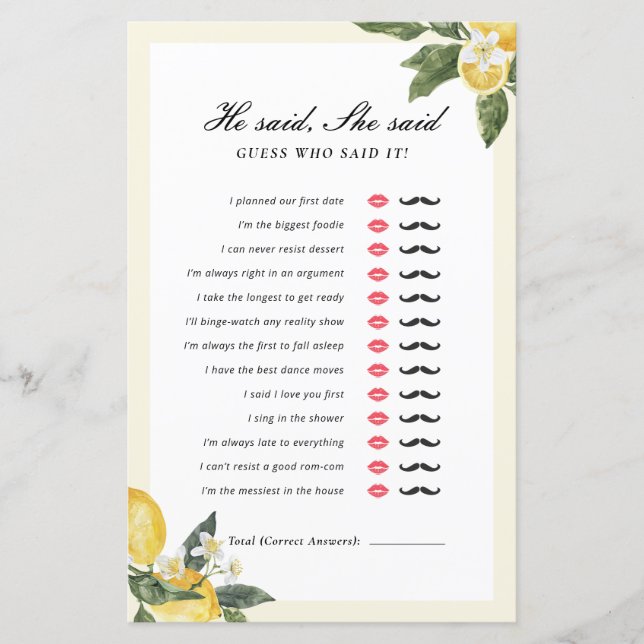 Han sa att hon sa Möhippa Game (Framsida)