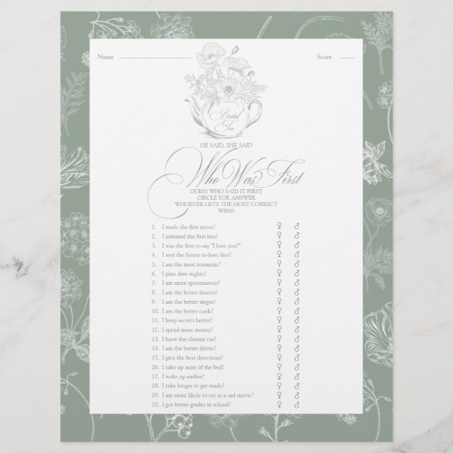 Han sa att hon sa Möhippa Game (Framsida)