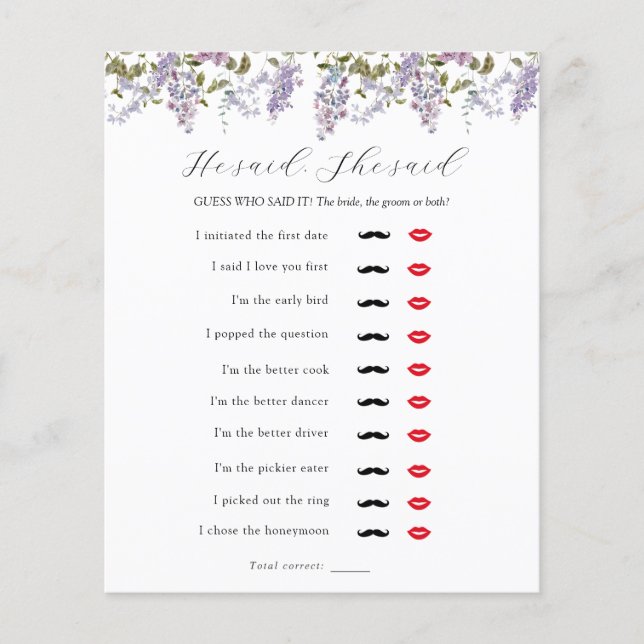 Han sa att hon sa Möhippa Game (Framsida)