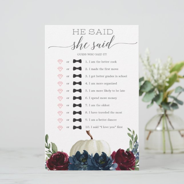 Han sa att hon sa Möhippa Game (Stående Fram)