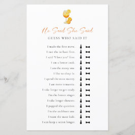 Han sa att hon sa Möhippa Game Aperol Spritz