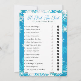 Han sa att hon sa Möhippa Game Inbjudningar