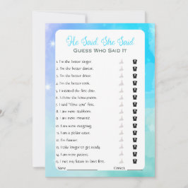 Han sa att hon sa Möhippa Game Inbjudningar