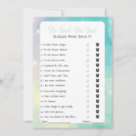 Han sa att hon sa Möhippa Game Inbjudningar