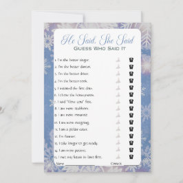 Han sa att hon sa Möhippa Game Inbjudningar