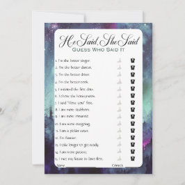 Han sa att hon sa Möhippa Game Inbjudningar