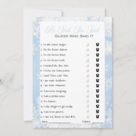 Han sa att hon sa Möhippa Game Inbjudningar