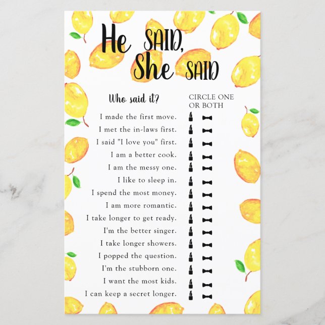 Han sa att hon sa Möhippa Game Lemon (Framsida)