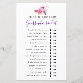 Han sa att hon sa Möhippa Game Tea Lila