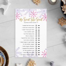 Han sa att hon sa Möhippa Game Winter Snö