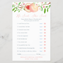 Han sa att hon sa "Peacher Möhippa Game Card" Flygblad