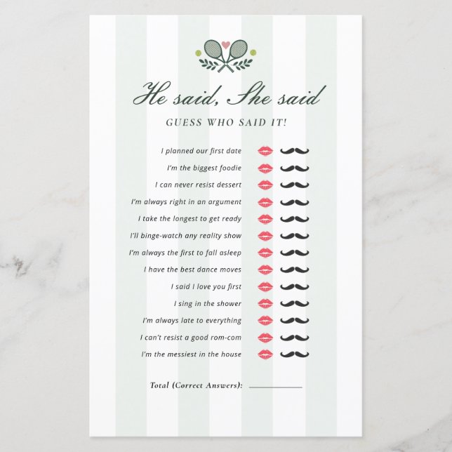 Han sa att hon sa Perfekt Match Möhippa Game (Framsida)