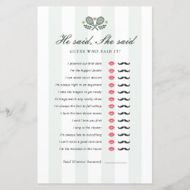 Han sa att hon sa Perfekt Match Möhippa Game