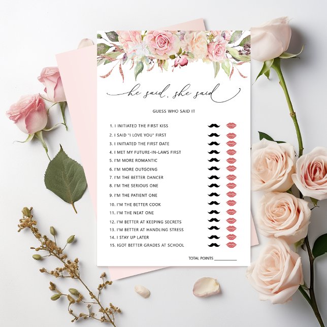Han sa att hon sa Rosa Blommigt Möhippa Game (Skapare uppladdad)