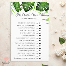 Han sa att hon sa Tropical Möhippa Game